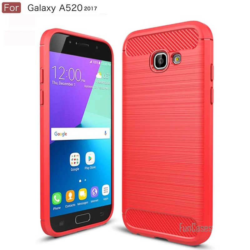 New Mobile Phone Case For Samsung Galaxy A520 Carbon Fibre