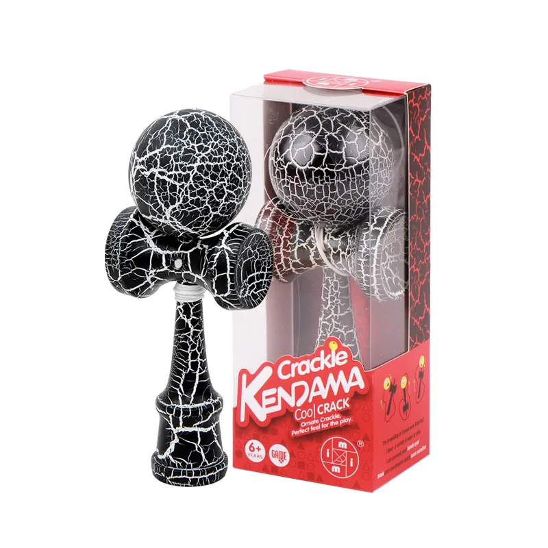 MITOYS Kendama 18,5 см деревянные игрушки спортивная игрушка для игр на открытом воздухе шары умелые жонглирование мяч игрушка для детей струны профессиональные взрослые - Цвет: black