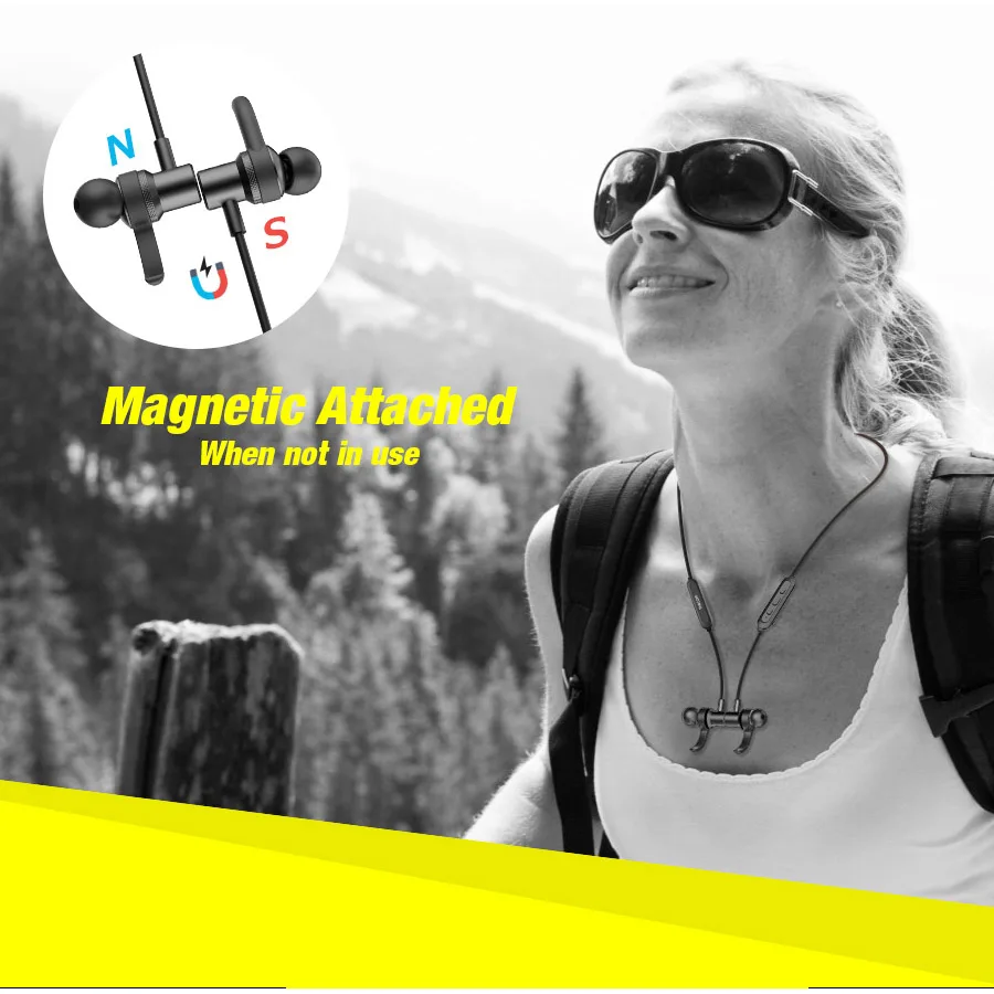 DACOM Bluetooth наушники 5,0, стерео Спортивные Беспроводные наушники, устойчивое к поту, гарнитура для бега, монитор для samsung Galaxy iPhone