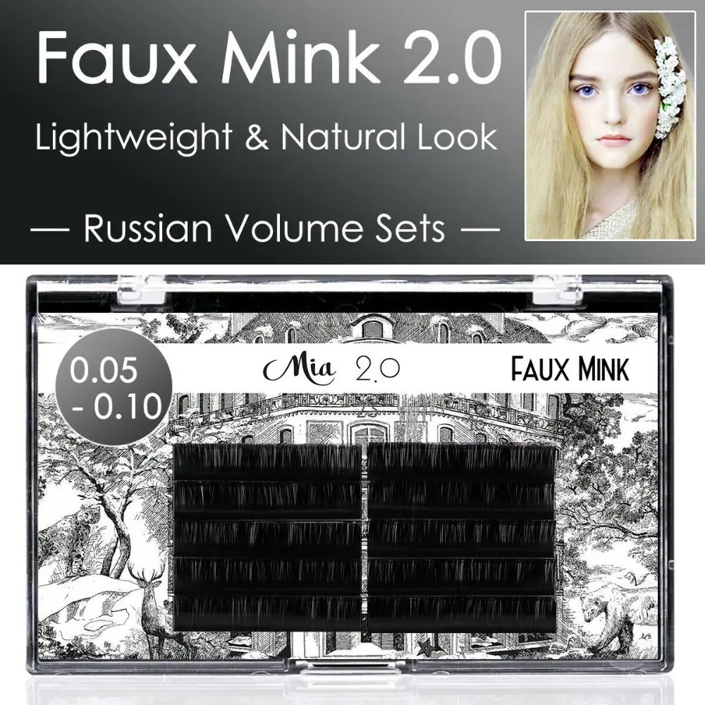 

[0.05/0.07/0.10 C/D/DD/D+ 8-15mm/Mixe Length] Mia 2.0 Faux Mink Lash Semi Permanent Individual Eyelash Extension