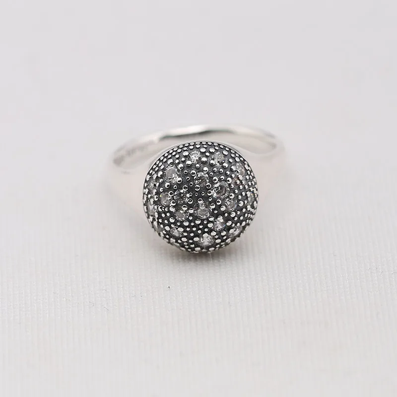 

Genuine 925 Sterling Silver cubic zirconia Ring Compatible with European Jewelry Crown