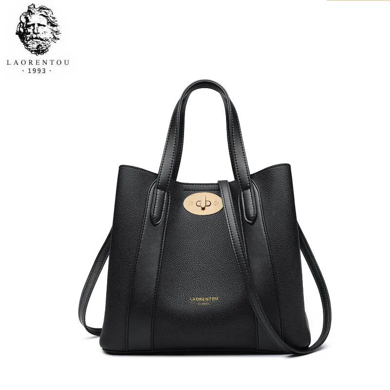 

LAORENTOU high quality fashion luxury brand bag 2019 new handbag leather ladies diagonal cross wild large capacity shoulder bag