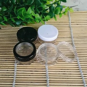 

2g Empty Small Plastic Powder Compact Jar/Case with grid sifter Seal Mini Cosmetic Packaging Refillable Bottle10/20/50/70pcs/lot