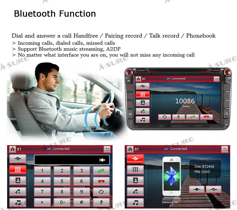 Clearance A-Sure 8 Inch Car Radio GPS DVD Player For Volkswagen VW Passat Skoda T5 Polo Sharan TOURAN TIGUAN GOLF 5 6 Seat SKODA 14