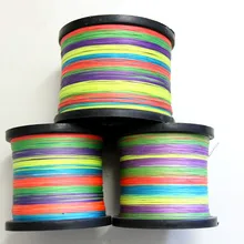 500 м и 8 нитей к красочной цветной лошадиной рыбий плетеной леске PE Mainline рыболовная леска подсчет катушка спиннинга для лодки