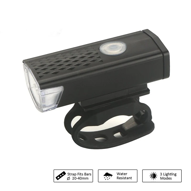 Linterna frontal recargable para bicicleta luz frontal 300 Lumen bicicleta impermeable 6000 K bicicleta Linterna Dinamo luces delanteras