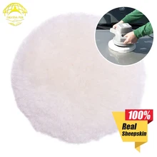 OKAYDA Полировальная подкладка машина для полировки полировщик машина для машины Воск клей подушка из натуральной шерсти Настоящая пуховая овчина для шлифовки краски Настоящая пуховая овчина 5шт. 80mm