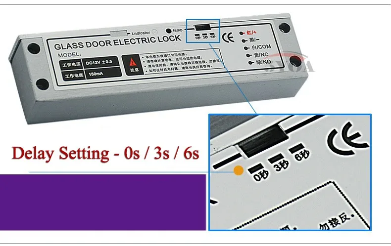 Поверхностный монтаж DC 12 V fail-safe Mode Электрический замок болта с задержкой настройки безопасности для Интерком, управление доступом системы