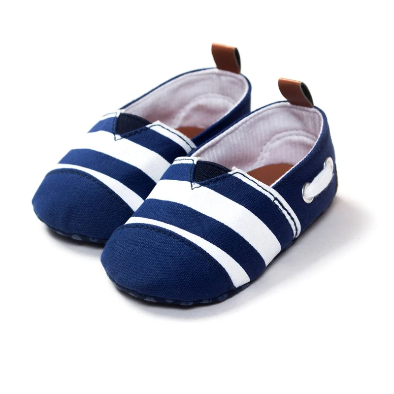 Лето-осень младенческой Обувь для малышей новорожденных Обувь для младенцев хлопковые полосатые дети малышей Обувь для младенцев мягкой