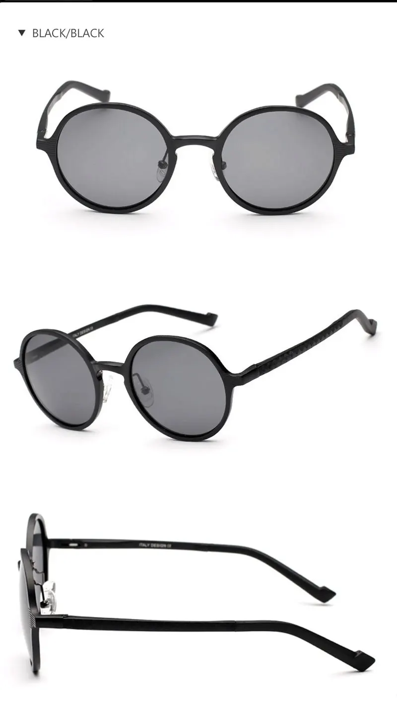 Черные металлические поляризационные солнцезащитные очки, готические, стимпанк, мужские, женские, модные, Ретро стиль, маленькие, винтажные, круглые очки, оттенки