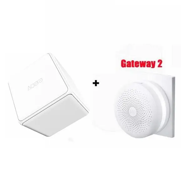 Xiaomi mi Aqara Cube контроллер Zigbee версия управляется шестью мерами с телефоном приложение для умного дома устройство ТВ умная розетка - Цвет: cube add gateway 2