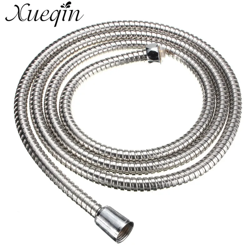 Image Xueqin Stainless Steel Shower Head Hose Pipe 2m Long Standard Chrome Flexible Bathroom Bathroom Tool