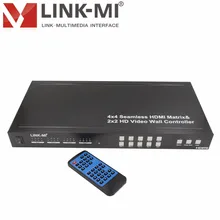 2X2 Multi-View HDMI Controlador de Vídeo Wall Seamless Mudar 4×4 HDMI Matrix Criar Controle Remoto Controle RS232, IP, entrada DVI/HDMI