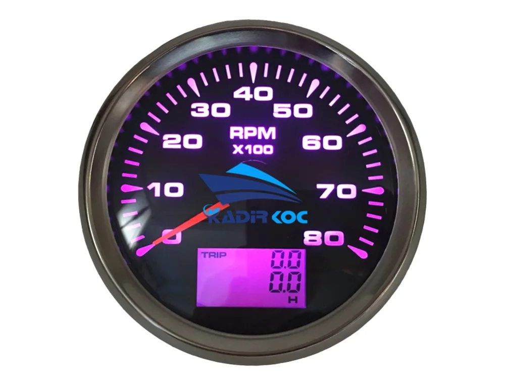 1 шт. тип 0-8000 оборотов в минуту Тахометр измерительные приборы модификация 85 мм ЖК революционные счетчики 9-32 В Rev счетчики с песочные часы для авто лодки