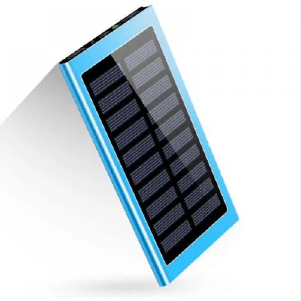 

2019 New Solar Power Bank 20000mAh Waterproof Charger External battery Charger 2 USB Ports with LED Light 18650