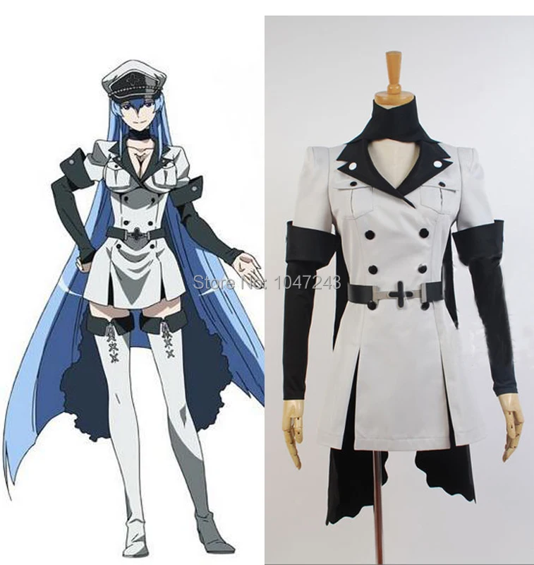 

Esdeath Costume - Akame ga KILL Esdeath Cosplay White Womens Akame ga KILL Cosplay Costume