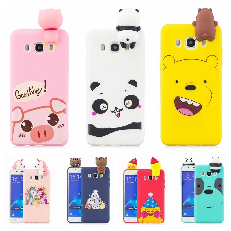 Funda para Samsung J5 2016, carcasa para Samsung Galaxy J3 pintada en Panda, unicornio, funda de silicona Samsung J5, J7, J3|Fundas antigolpes para teléfono| - AliExpress
