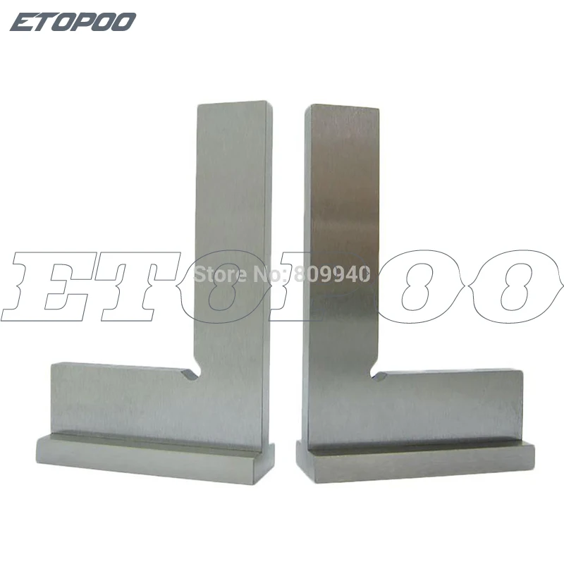 

1Pcs Grade Hardened High Carbon Steel 90 Degree Flat Edge Square With Base Industrial Wide Base Sqaure Gauge Measuring Tools