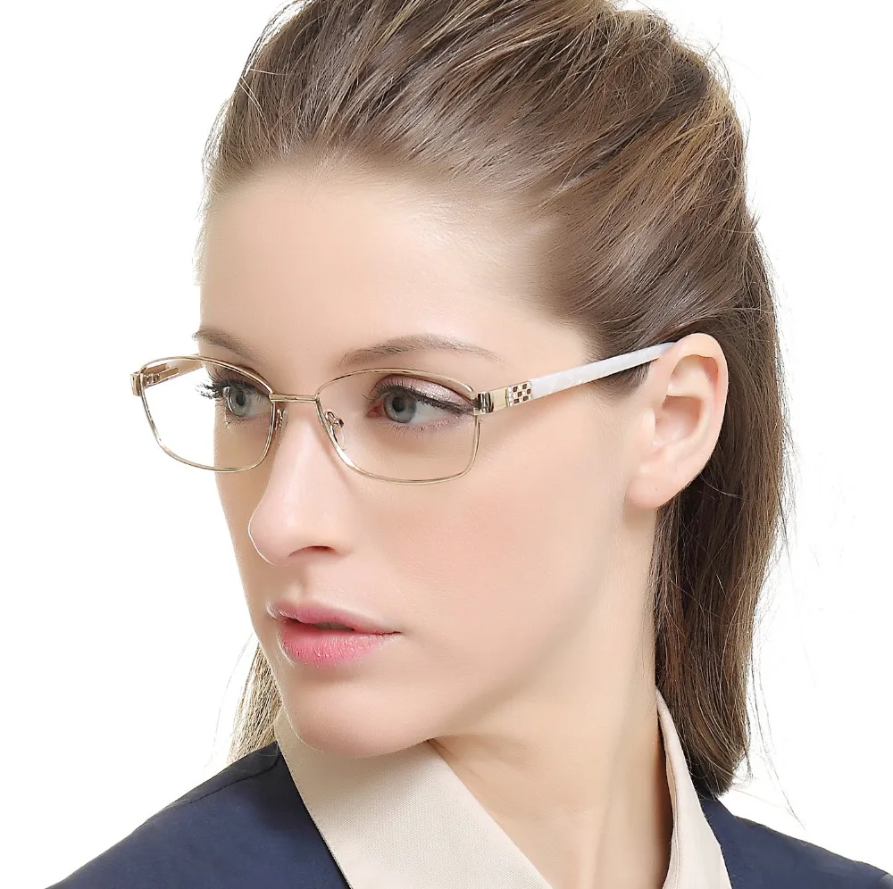Рецепт оправа для очков женщина очки оправы для очков при близорукости Винтаж Металл золото ясно очки Маре AZZURO OC3014