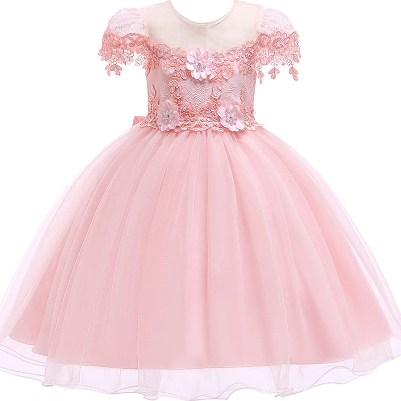 Baby Girls Golden thread embroidery Elegant party Dress for girls Wedding dress Kids Dresses for