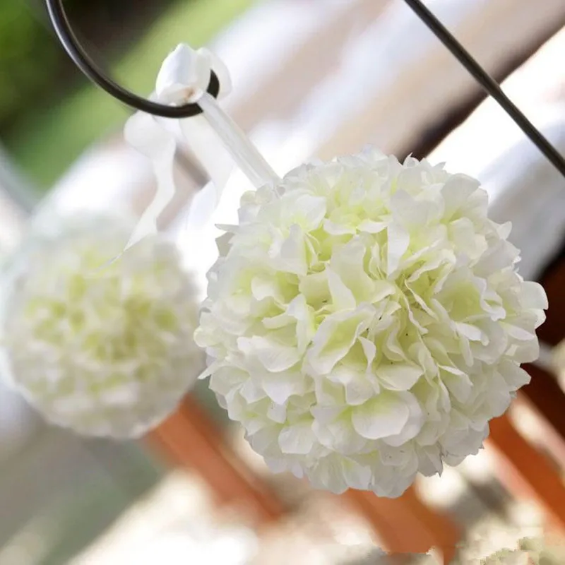 

7 Inch artificial hydrangea flower ball Home hangings kissing ball for Christmas Ornaments Wedding Party Decorations