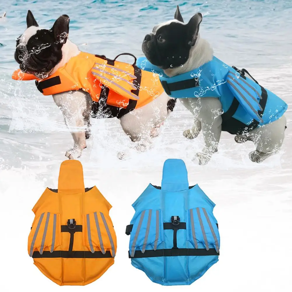

Dog Life Jacket Ripstop Pet Floatation Vest Saver Swimsuit Preserver For Water Safety At The Pool Beach Boating