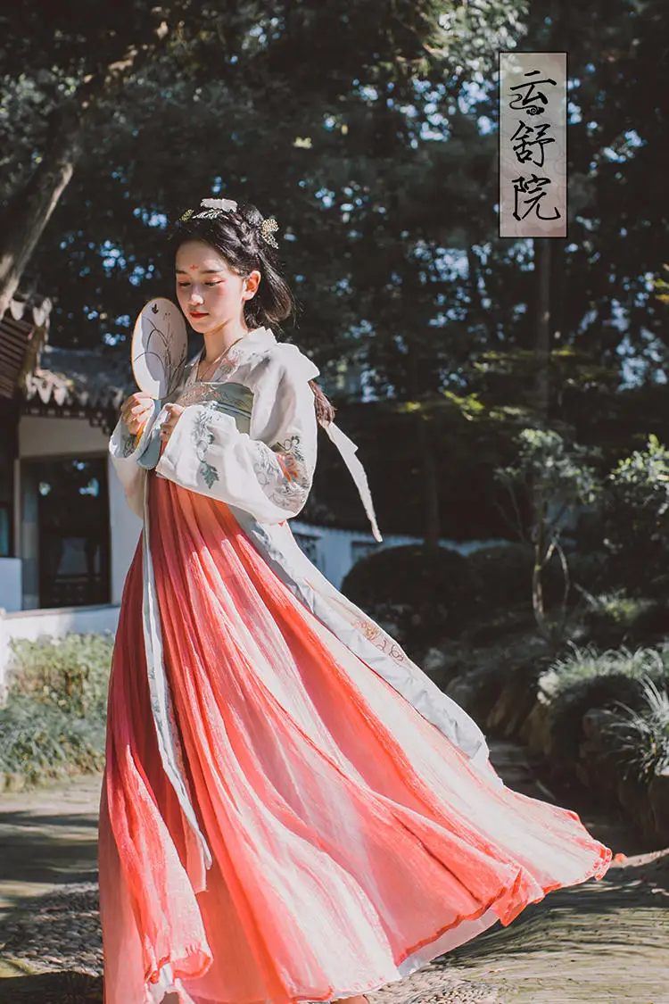 Китайский Hanfu костюм для восточных танцев, традиционная Женская одежда династии Тан, Мужская древняя народная одежда, женское сценическое платье DC1132