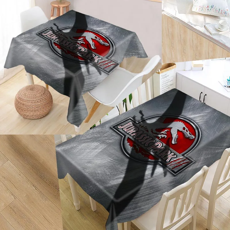 Jurassic Park Custom Table Cloth Oxford Print Rectangular Waterproof Oilproof Table Cover Square Wedding Tablecloth P - Цвет: 15