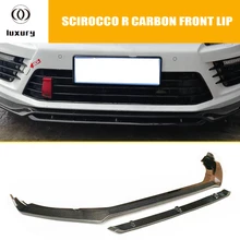 Scirocco R углеродное волокно передний бампер подбородок губы протектор для Volkswagon Scirocco R бампер только Scirocco R углеродное волокно передний бампер подбородок губы протектор для Volkswagon Scirocco R бампер только