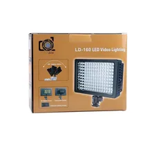 De alta Potencia Lightdow LD-160 160 Lámpara de Luz de Vídeo LED Videocámara de La Cámara con Tres Filtros 5400 K