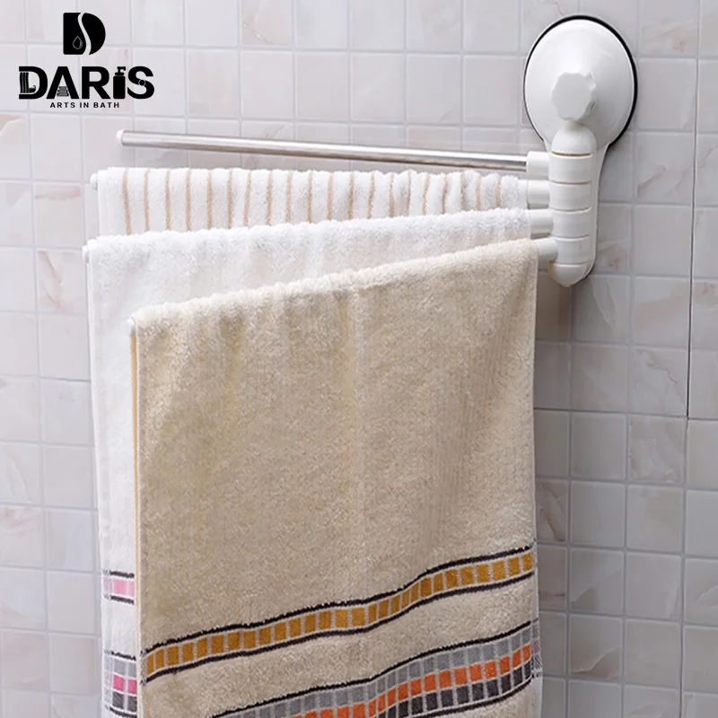 Online Whole Suction Bathroom From China Sdarisb 4 Swivel 360 Degree Bathroom Towel Rack Strong Suction Shelf Rotating Wall Removable