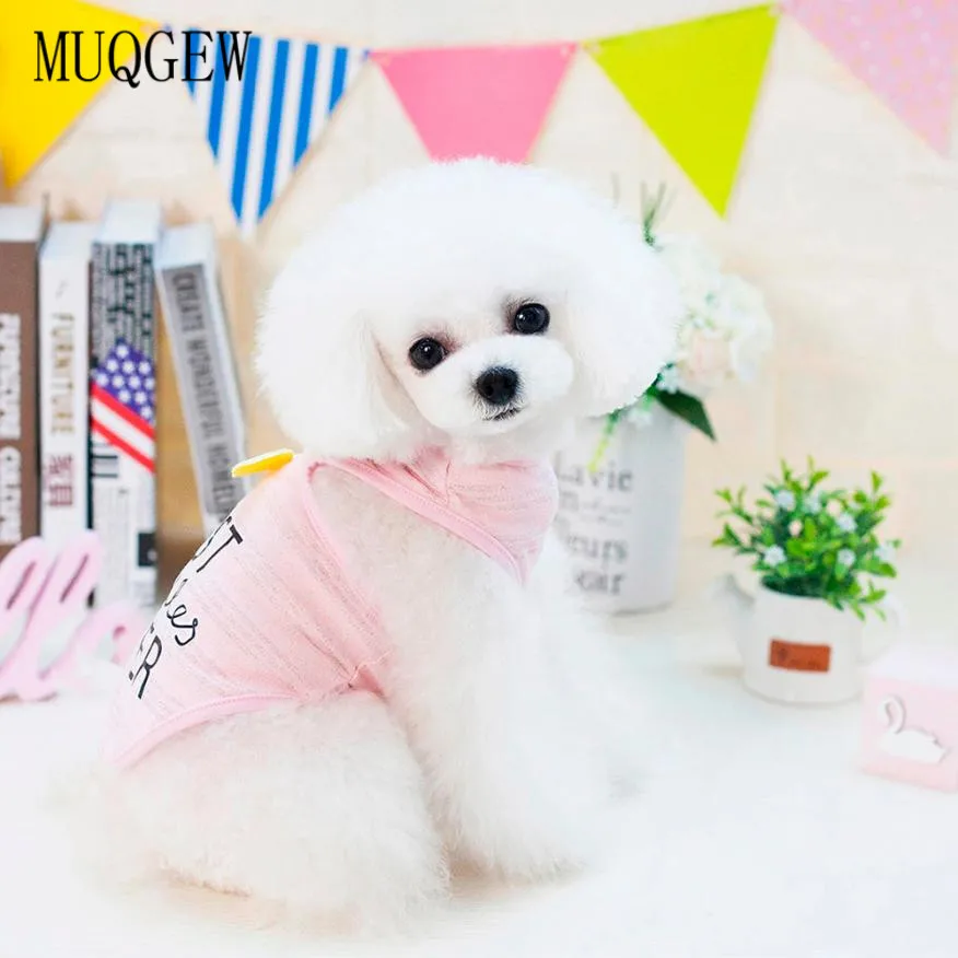 

MUQGEW Clothes For Small Dogs Summer Small Dog Vest Pet Dog Angel Vest Dog Cat Cute Summer Clothes chihuahua t shirt