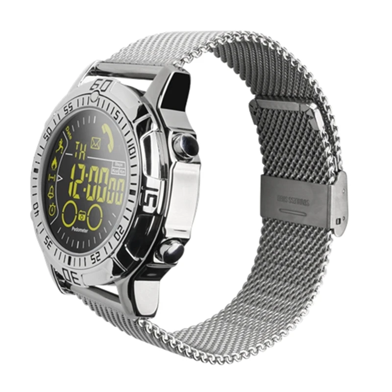

EX28 Smart Men's Watch Waterproof Stopwatch Bluetooth Wristwatch Sport Pedometer Call SMS Reminder For IOS Android 2018 OGEDA