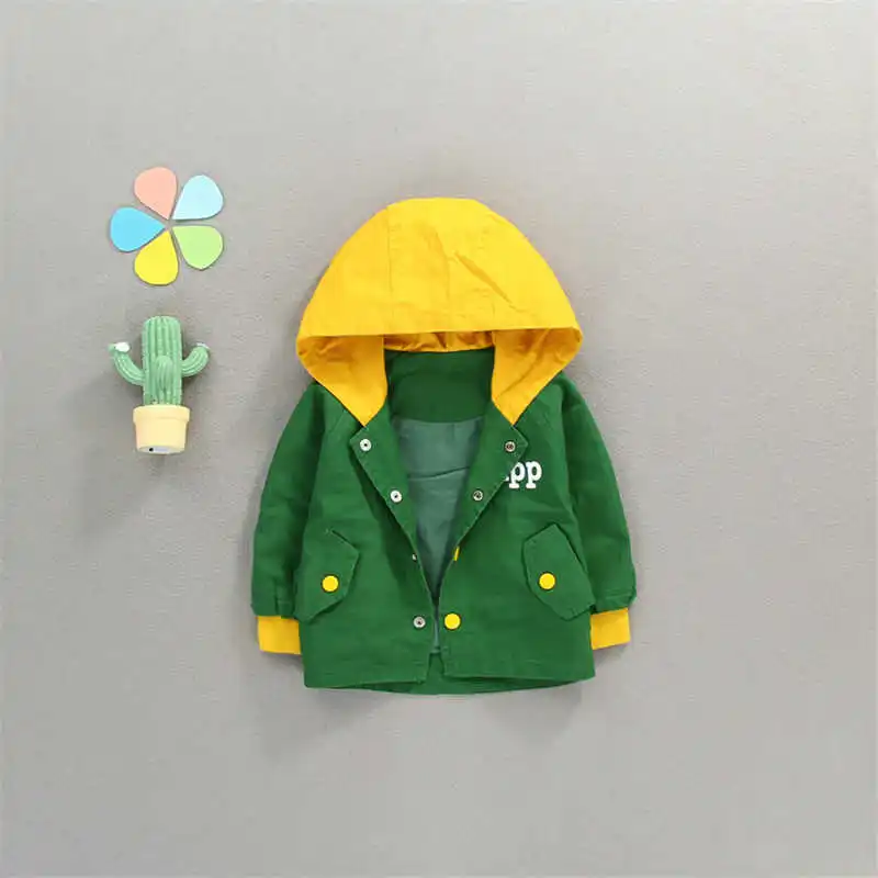 Новые весенне-осенние детские куртки для мальчиков, пальто, детская одежда для активного отдыха, ветрозащитная верхняя одежда для мальчиков, одежда высокого качества - Цвет: Green