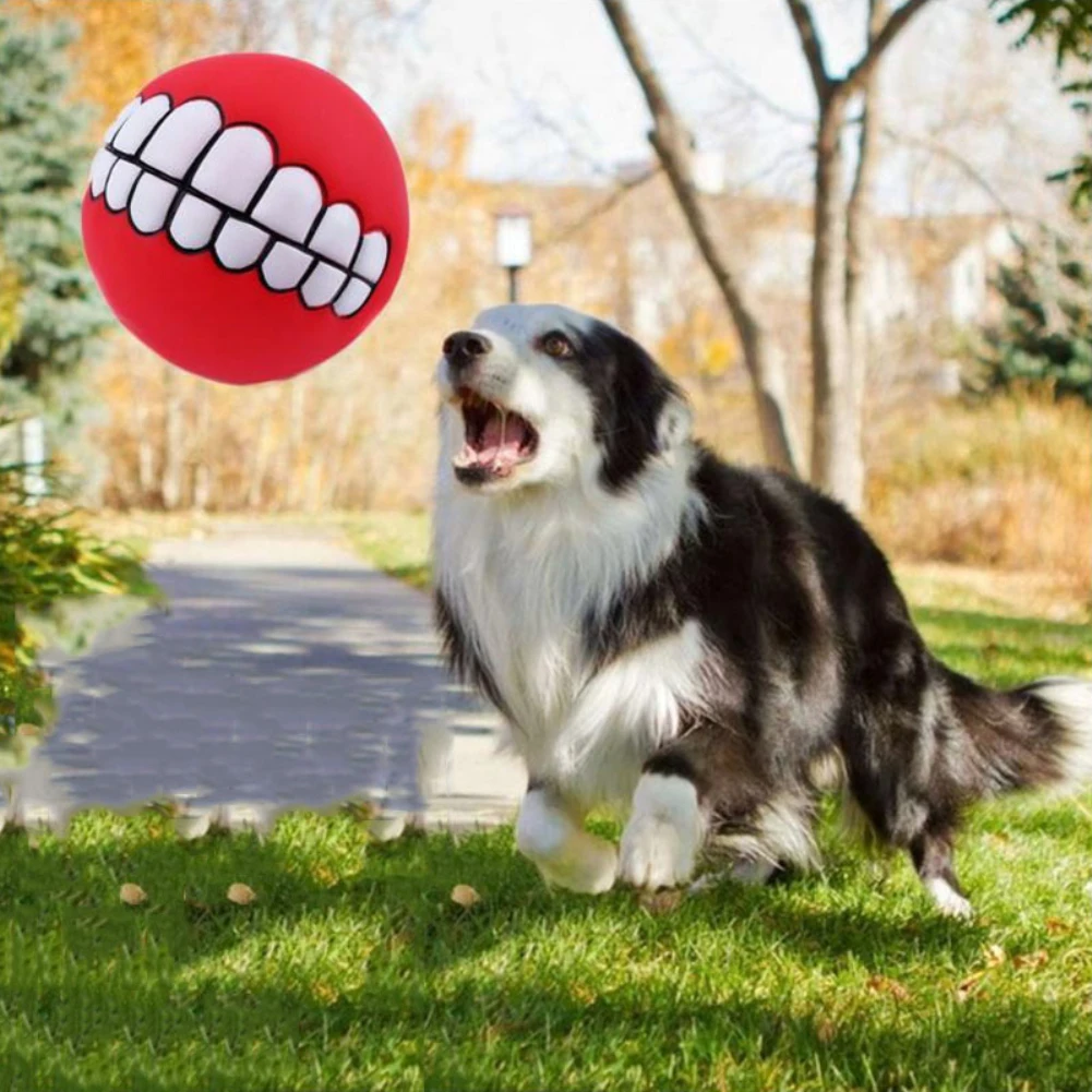Игрушка для домашних животных супер толстый зуб моделирование силиконовый звук зуб мяч собака укус звуковая игрушка для собак игрушки пищащий щенок игрушки товары для домашних животных