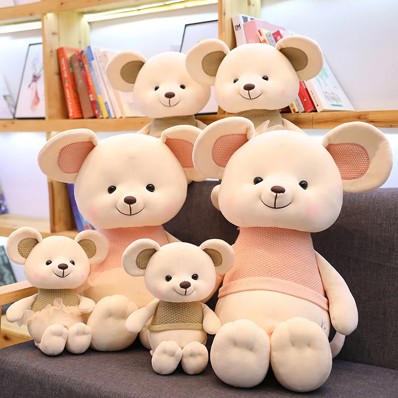 

Cute Cartoon Animal Doll Plush Mouse Toy for Kid Soft Baby Comfort Toy Stuffed Sleeping Pillow High Quality Decorative Gift