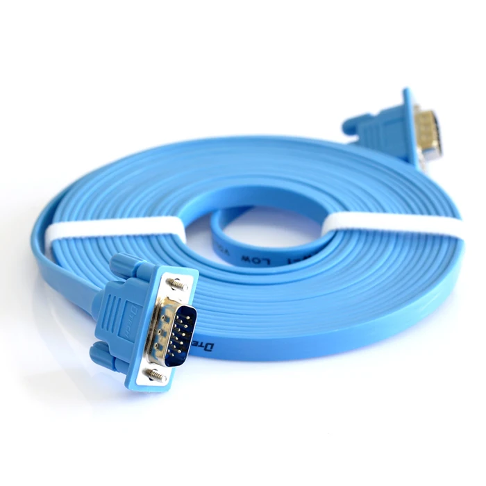 Vga cable flat vga line computer display tv data cable 3 meters 10
