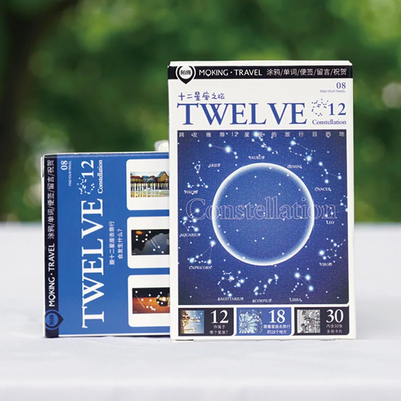 

30 pcs/set Card lover The zodiac starry sky mini card greeting card lomo memo card kids gift postcard kawaii stationery