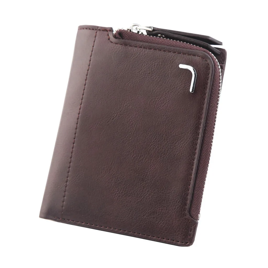 Мужской кошелек, короткий ретро многофункциональный кошелек на молнии, пакет для карт, держатель для кредитных карт, мужской кошелек Billettea