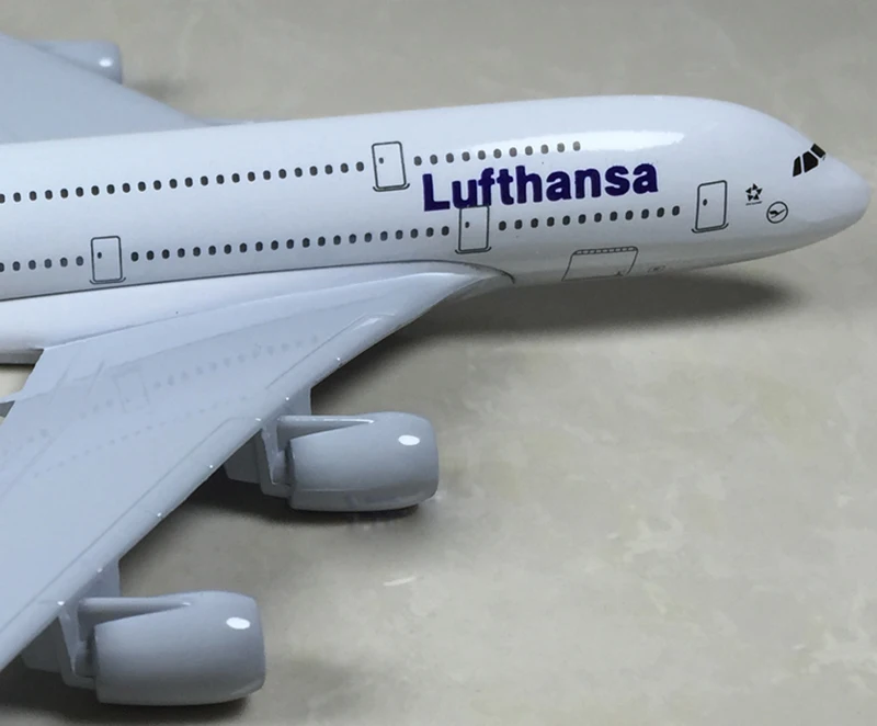 20 см немецкий Lufthansa A380 модель самолета Модель самолета Airline Lufthansa Airbus A380-800 модель самолета немецкая y авиация