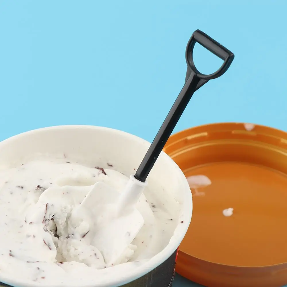 100 Pcs/lot Plastic Ice Cream Scoop Disposable Dessert Stick Cake Scoop