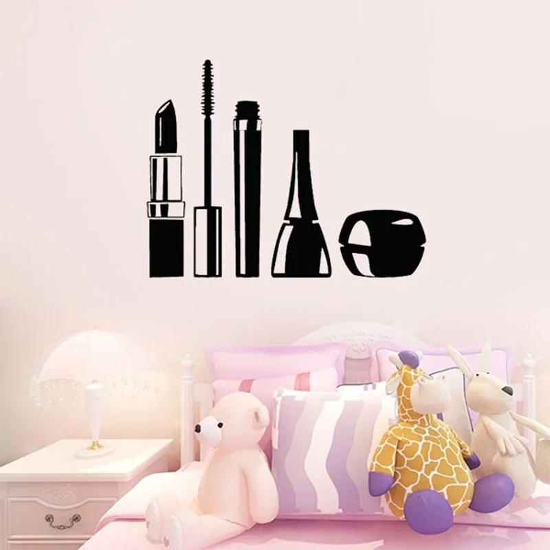 High Quality Beauty Salon Cosmetics Wall Stickers for living room Art