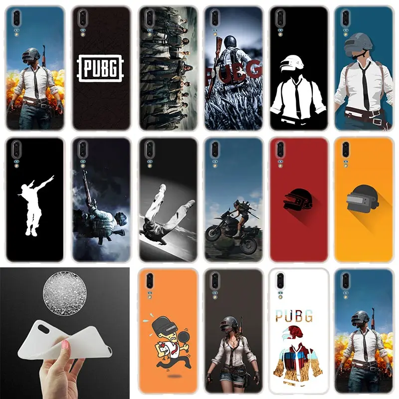 

Soft Silicone Phone Case pubg mobile stickers For Huawei P30 P20 P30Pro P10 P9 P8 Plus Lite 2017 P samrt 2019 Cover