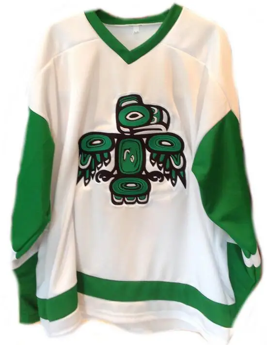 Rare Vintage SEATTLE TOTEMS HOME Hockey Jersey Embroidery Stitched