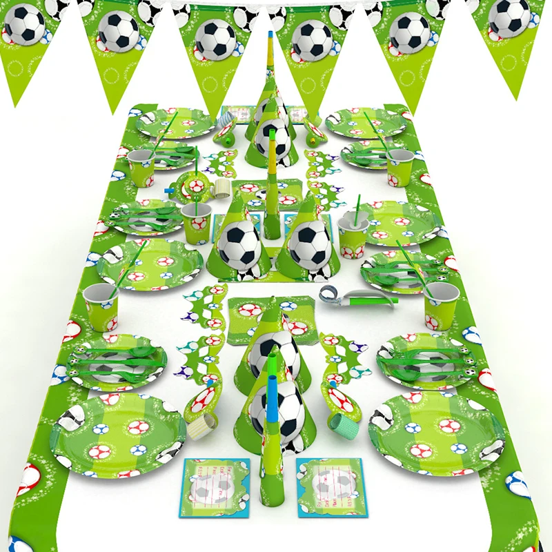 

World Cup Birthday Football Party Decor Children's Birthday Paper Cup Hat Napkins Plate Table Cloth Kids Happy Birthday Gifts