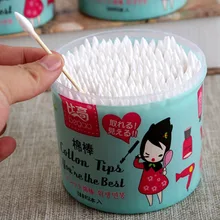 300 шт бамбуковые ватные палочки деревянные палочки мягкие ватные палочки для чистки ушей тампоны