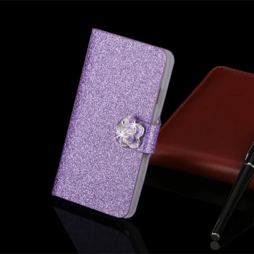 Роскошные Новая горячая Распродажа Модный чехол для Samsung Galaxy J1() J120 J120F J120H Чехол кошелек в виде блокнота с застежкой для мобильного телефона - Цвет: Purple with Flower