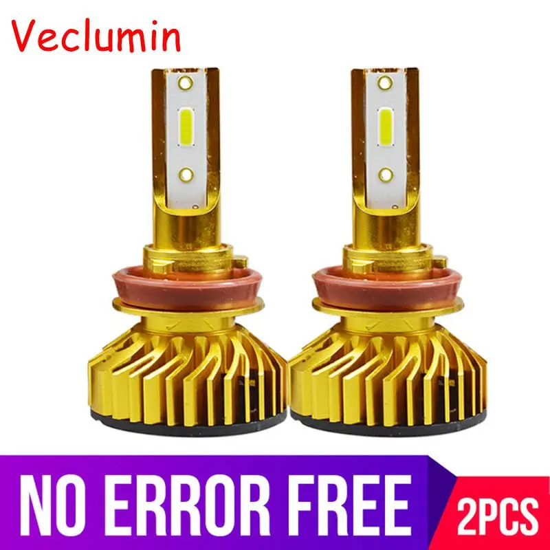 

Gold Mini H1 H11 H8 HB3 9005 HB4 9006 H4 H7 LED Canbus Decoder Auto Automobile Car Headlight Bulbs 72W 10000LM 6000K 12V