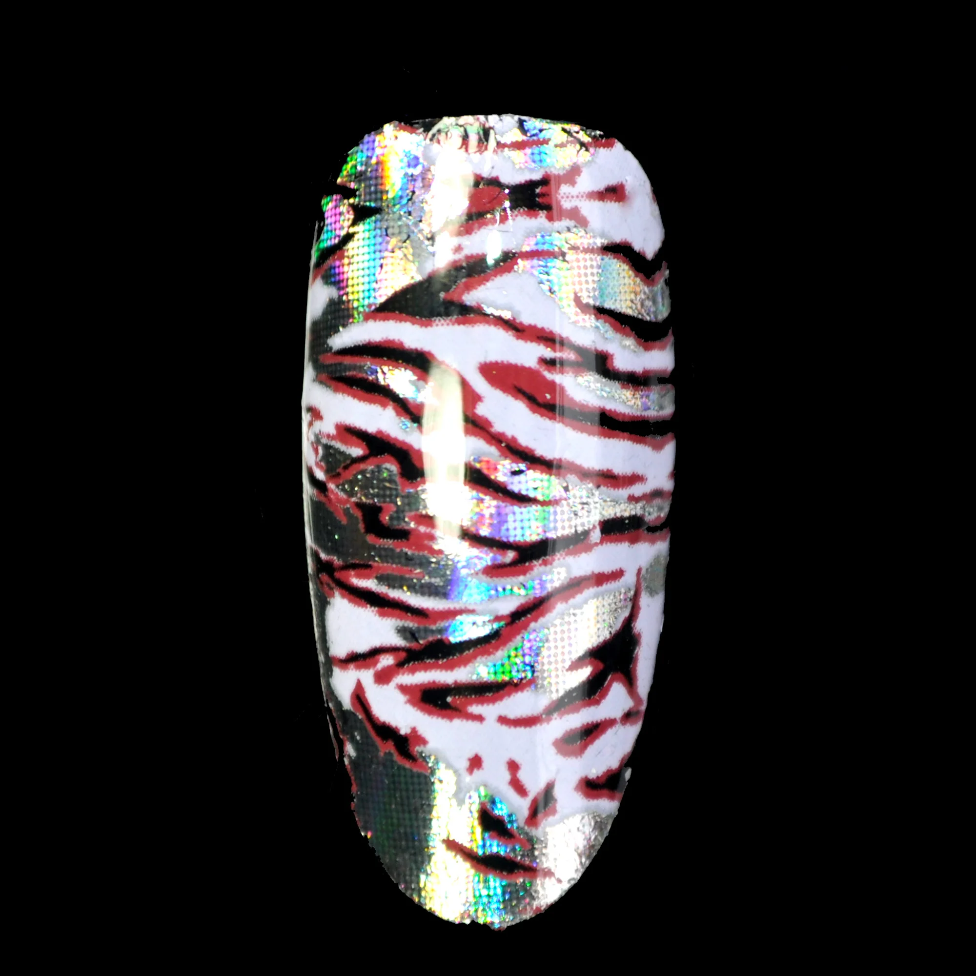 Голографическая Серебро Дизайн ногтей Фольга розовый Леопардовый узор клей Переводные аппликации для ногтей украшения стикеры Roll 1 м