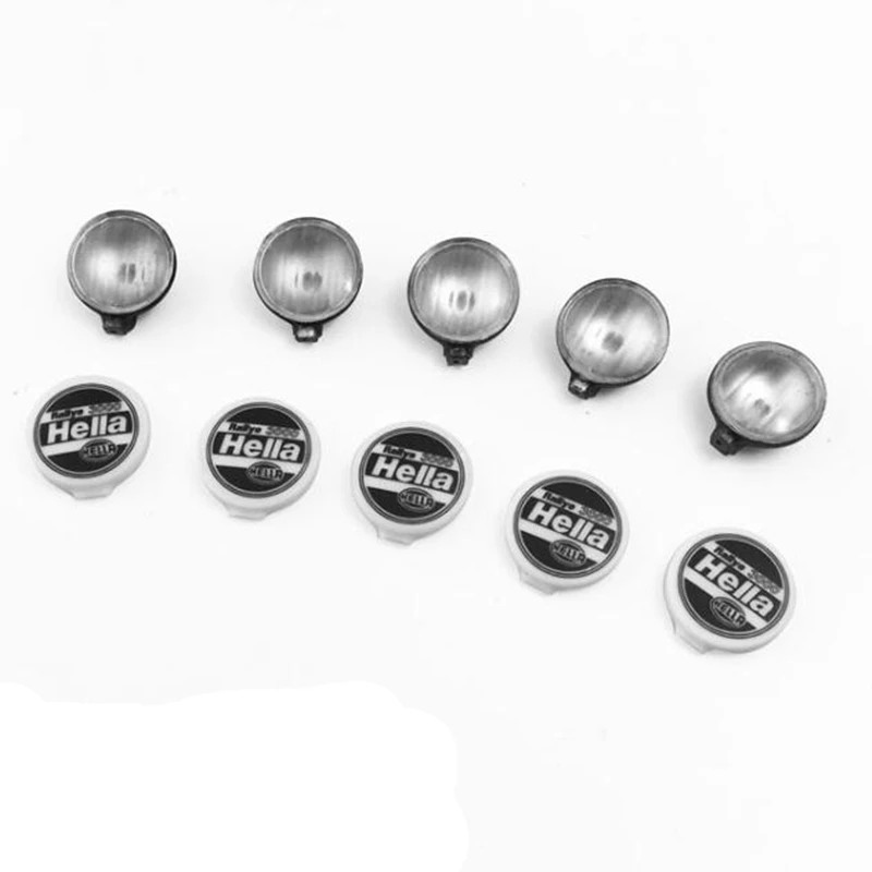 Rc model car shell 5pcs roof spotlight cup hella 3000 set for 1/10 rc crawler axial scx10 ii jeep 90046 wraith yeti trx4 D90 TF2